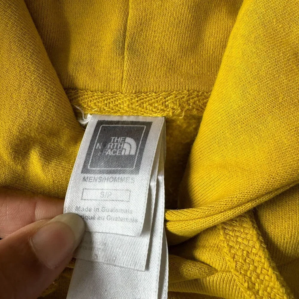 The North Face‎ Hoodie Mens Small Yellow Sweater Sweatshirt Outdoor Fleece Lined